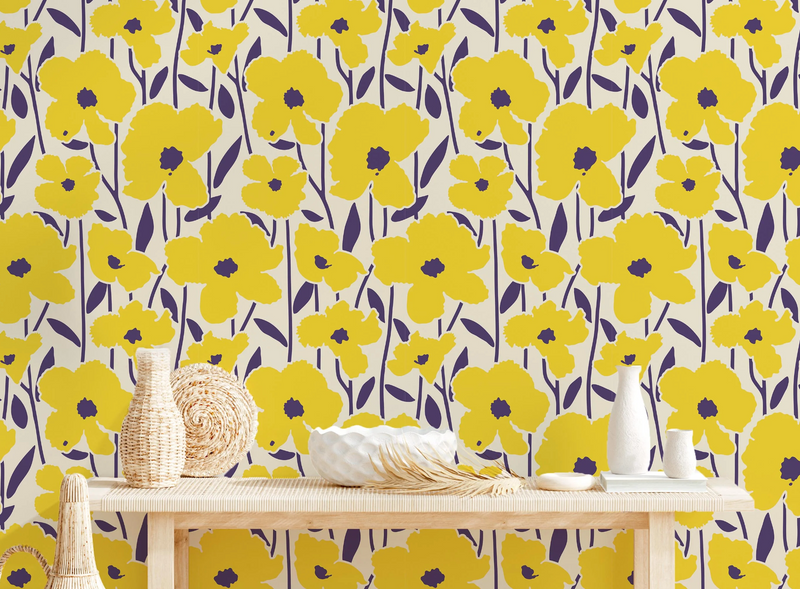 Buy Bright & Colourful Wallpaper Online with Olive et Oriel. Removable wallpaper & wall decals Australia.