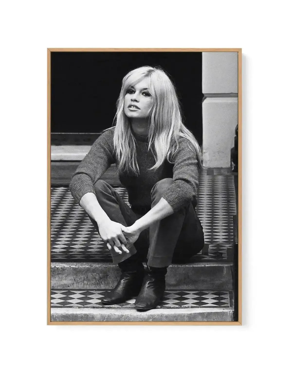 Brigitte Bardot IV | Framed Canvas-CANVAS-You can shop wall art online with Olive et Oriel for everything from abstract art to fun kids wall art. Our beautiful modern art prints and canvas art are available from large canvas prints to wall art paintings and our proudly Australian artwork collection offers only the highest quality framed large wall art and canvas art Australia - You can buy fashion photography prints or Hampton print posters and paintings on canvas from Olive et Oriel and have th