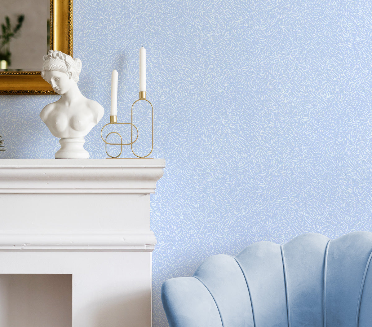 Bronte in Light Blue Wallpaper