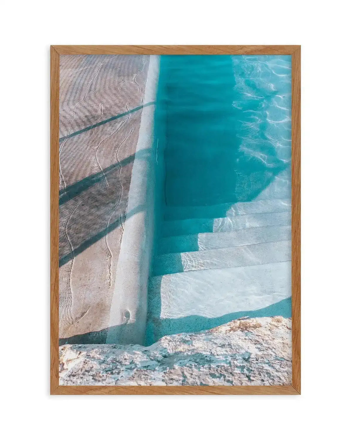 Bronte Pool Abstract I Art Print-PRINT-Olive et Oriel-Olive et Oriel-50x70 cm | 19.6" x 27.5"-Walnut-With White Border-Buy-Australian-Art-Prints-Online-with-Olive-et-Oriel-Your-Artwork-Specialists-Austrailia-Decorate-With-Coastal-Photo-Wall-Art-Prints-From-Our-Beach-House-Artwork-Collection-Fine-Poster-and-Framed-Artwork