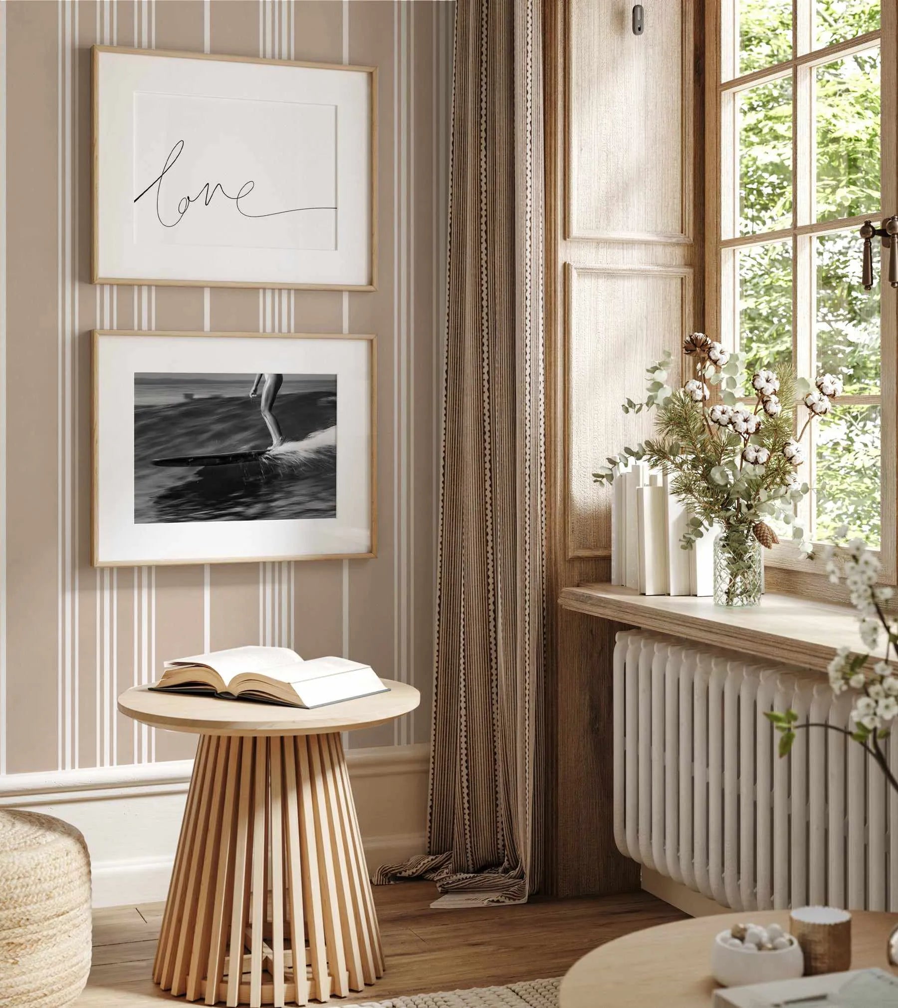 Sahara Stripe Wallpaper from Olive et Oriel where you can shop wallpaper and artworks online