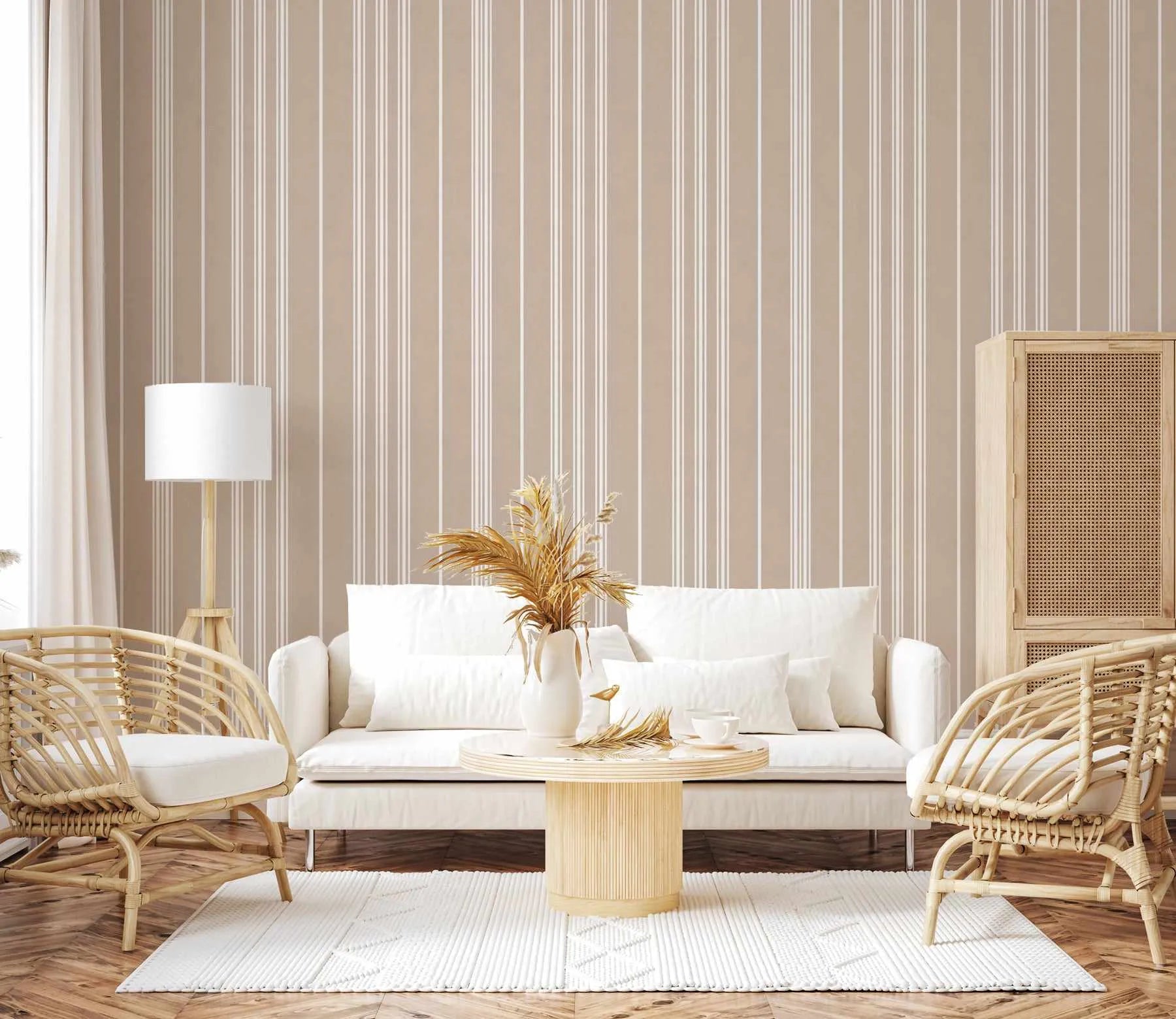 Sahara Stripe Wallpaper from Olive et Oriel where you can shop wallpaper and artworks online