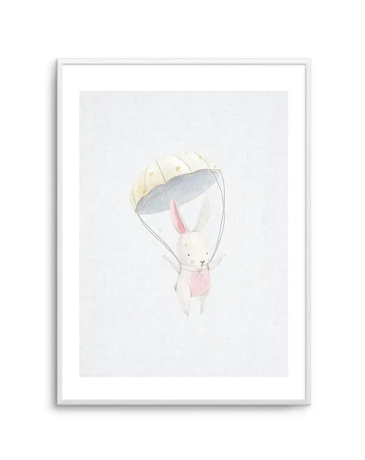 Bunny on Linen Art Print-PRINT-Olive et Oriel-Olive et Oriel-A5 | 5.8" x 8.3" | 14.8 x 21cm-Unframed Art Print-With White Border-Buy-Australian-Art-Prints-Online-with-Olive-et-Oriel-Your-Artwork-Specialists-Austrailia-Decorate-With-Coastal-Photo-Wall-Art-Prints-From-Our-Beach-House-Artwork-Collection-Fine-Poster-and-Framed-Artwork