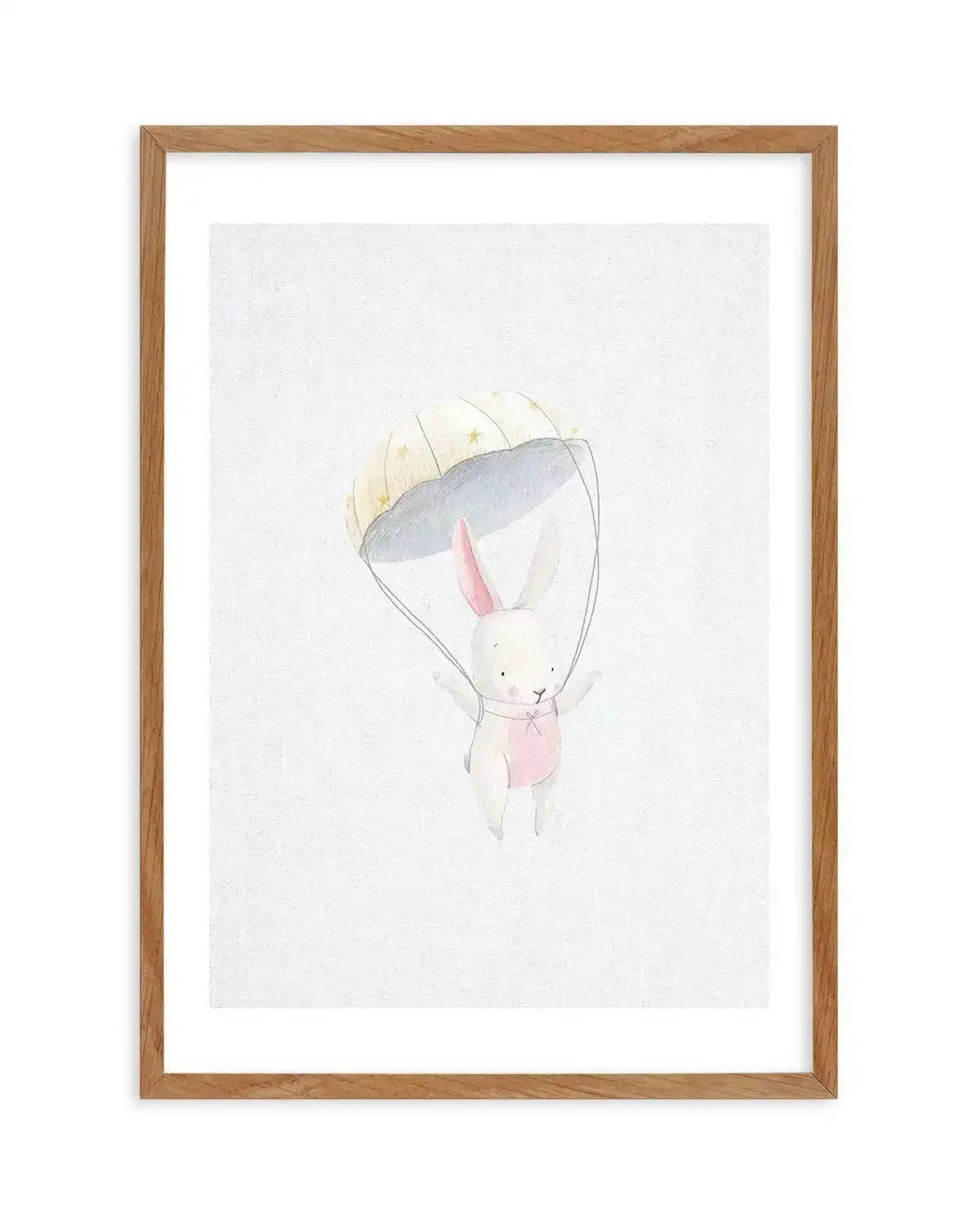 Bunny on Linen Art Print-PRINT-Olive et Oriel-Olive et Oriel-50x70 cm | 19.6" x 27.5"-Walnut-With White Border-Buy-Australian-Art-Prints-Online-with-Olive-et-Oriel-Your-Artwork-Specialists-Austrailia-Decorate-With-Coastal-Photo-Wall-Art-Prints-From-Our-Beach-House-Artwork-Collection-Fine-Poster-and-Framed-Artwork