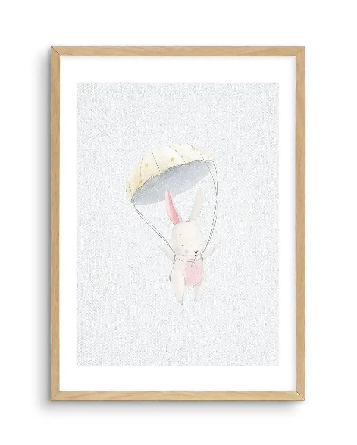 Bunny on Linen Art Print-PRINT-Olive et Oriel-Olive et Oriel-A5 | 5.8" x 8.3" | 14.8 x 21cm-Oak-With White Border-Buy-Australian-Art-Prints-Online-with-Olive-et-Oriel-Your-Artwork-Specialists-Austrailia-Decorate-With-Coastal-Photo-Wall-Art-Prints-From-Our-Beach-House-Artwork-Collection-Fine-Poster-and-Framed-Artwork