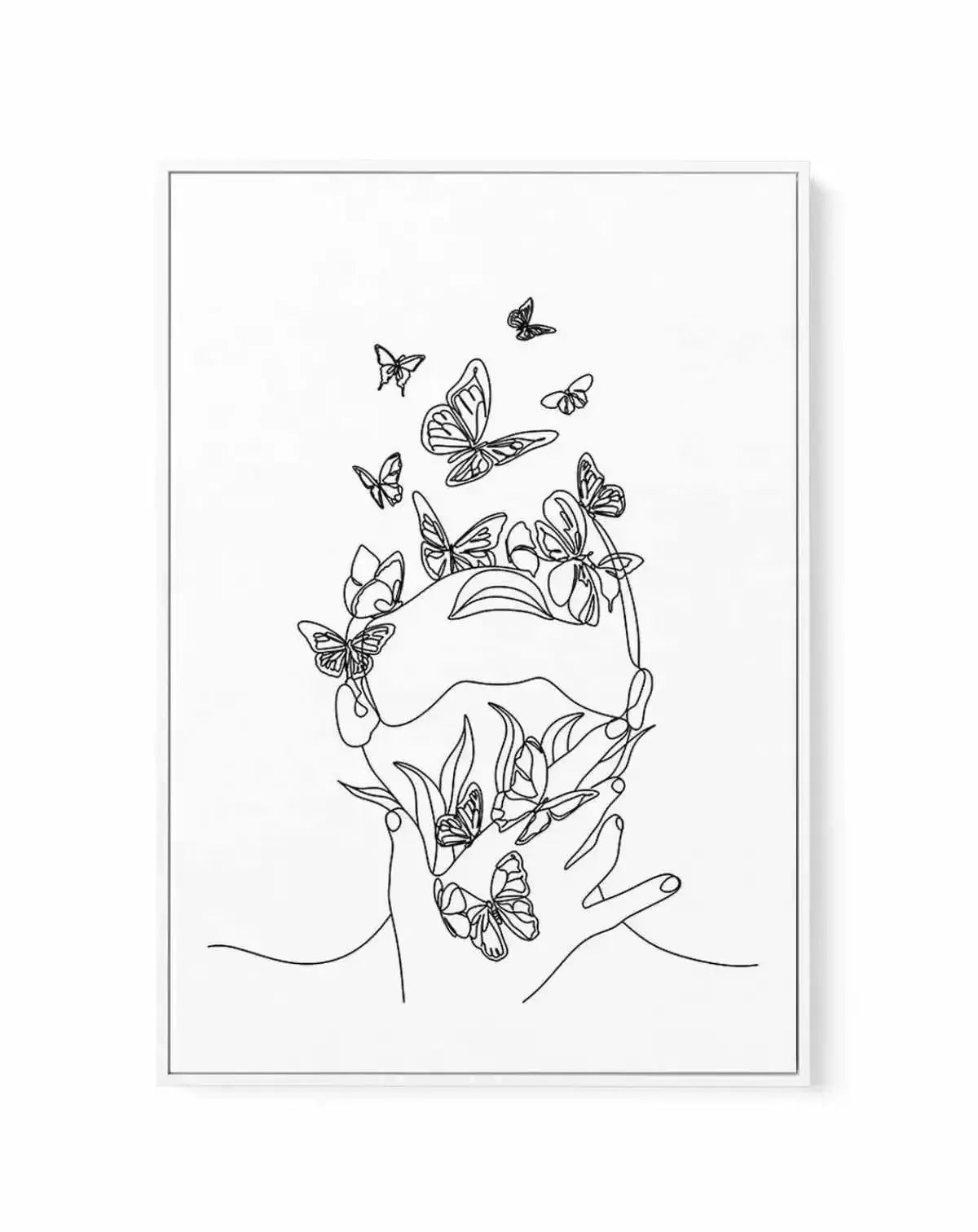 Butterfly Girl | Framed Canvas-CANVAS-You can shop wall art online with Olive et Oriel for everything from abstract art to fun kids wall art. Our beautiful modern art prints and canvas art are available from large canvas prints to wall art paintings and our proudly Australian artwork collection offers only the highest quality framed large wall art and canvas art Australia - You can buy fashion photography prints or Hampton print posters and paintings on canvas from Olive et Oriel and have them d