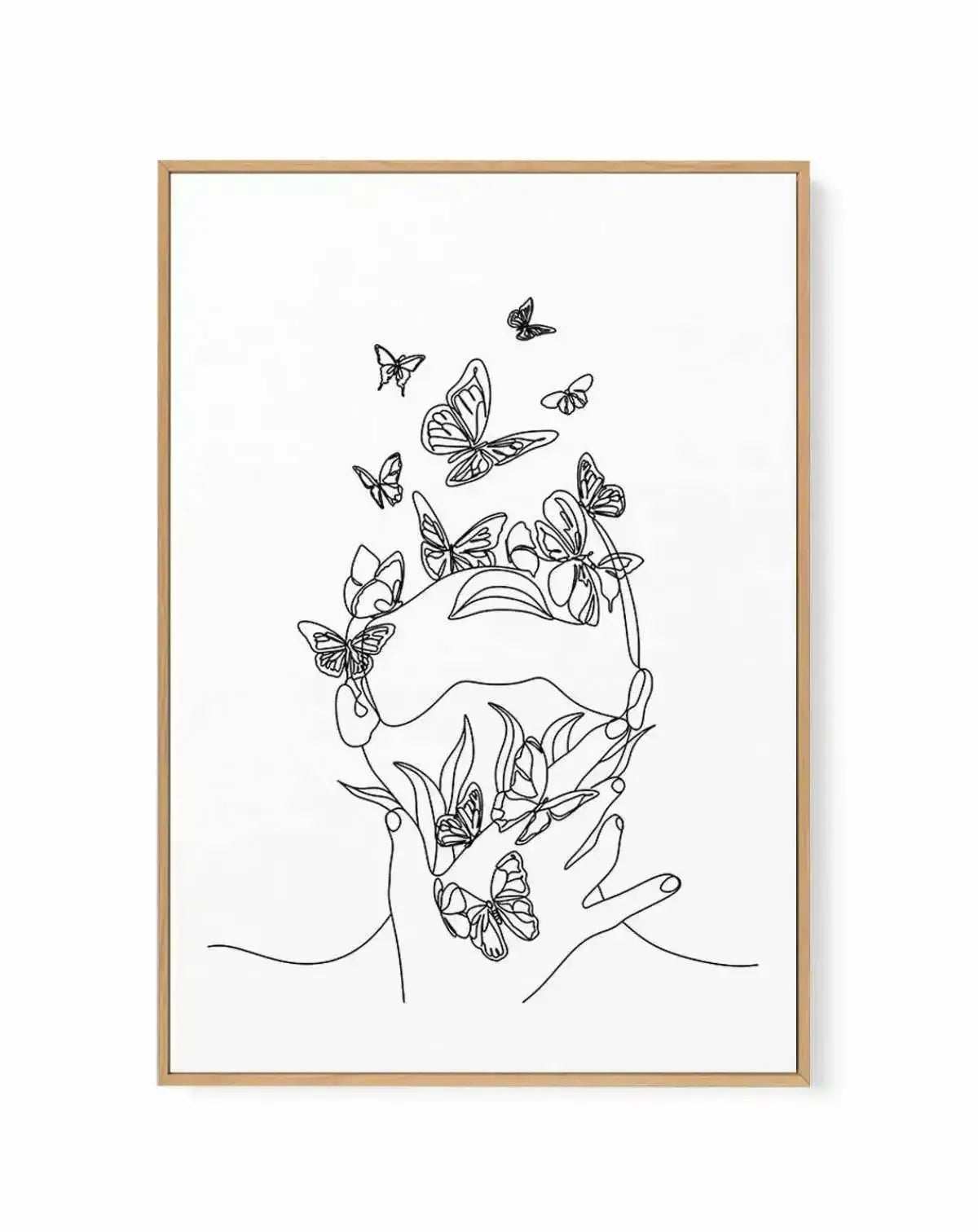 Butterfly Girl | Framed Canvas-CANVAS-You can shop wall art online with Olive et Oriel for everything from abstract art to fun kids wall art. Our beautiful modern art prints and canvas art are available from large canvas prints to wall art paintings and our proudly Australian artwork collection offers only the highest quality framed large wall art and canvas art Australia - You can buy fashion photography prints or Hampton print posters and paintings on canvas from Olive et Oriel and have them d