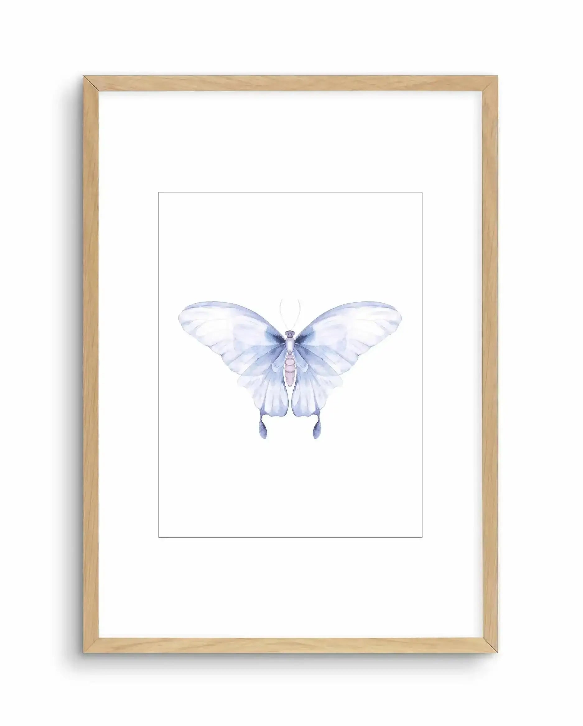 Butterfly I Art Print-PRINT-Olive et Oriel-Olive et Oriel-A5 | 5.8" x 8.3" | 14.8 x 21cm-Oak-With White Border-Buy-Australian-Art-Prints-Online-with-Olive-et-Oriel-Your-Artwork-Specialists-Austrailia-Decorate-With-Coastal-Photo-Wall-Art-Prints-From-Our-Beach-House-Artwork-Collection-Fine-Poster-and-Framed-Artwork