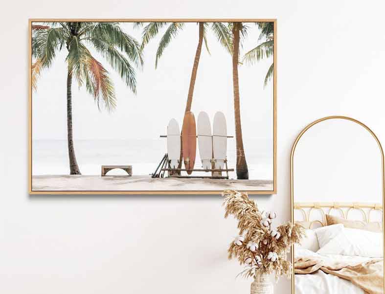 Order beach and coastal style framed canvas photo art prints online with Olive et Oriel Australia