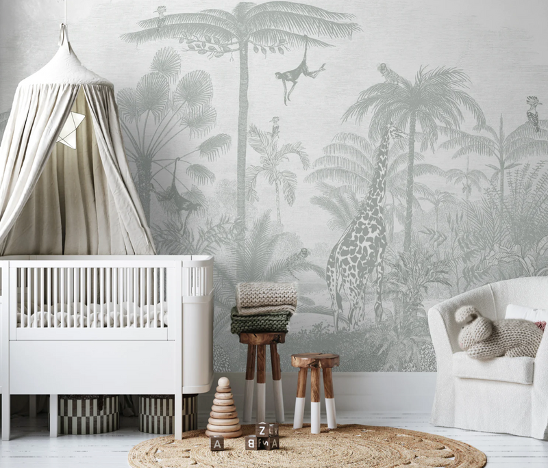 Buy Kids Wallpaper Online with Olive et Oriel. We offer everything from this Jungle Wallpaper Mural in a Vintage Wallpaper Style through to beautiful Rainbow Wallpaper Murals. There's a wallpaper for kids bedrooms of any age here at Olive et Oriel! 