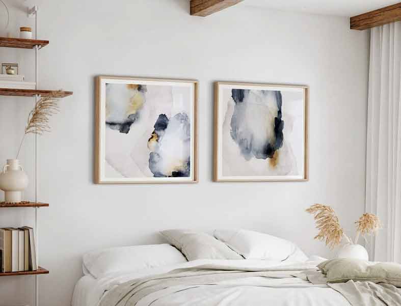 Order modern bedroom wall art prints online with Olive et Oriel