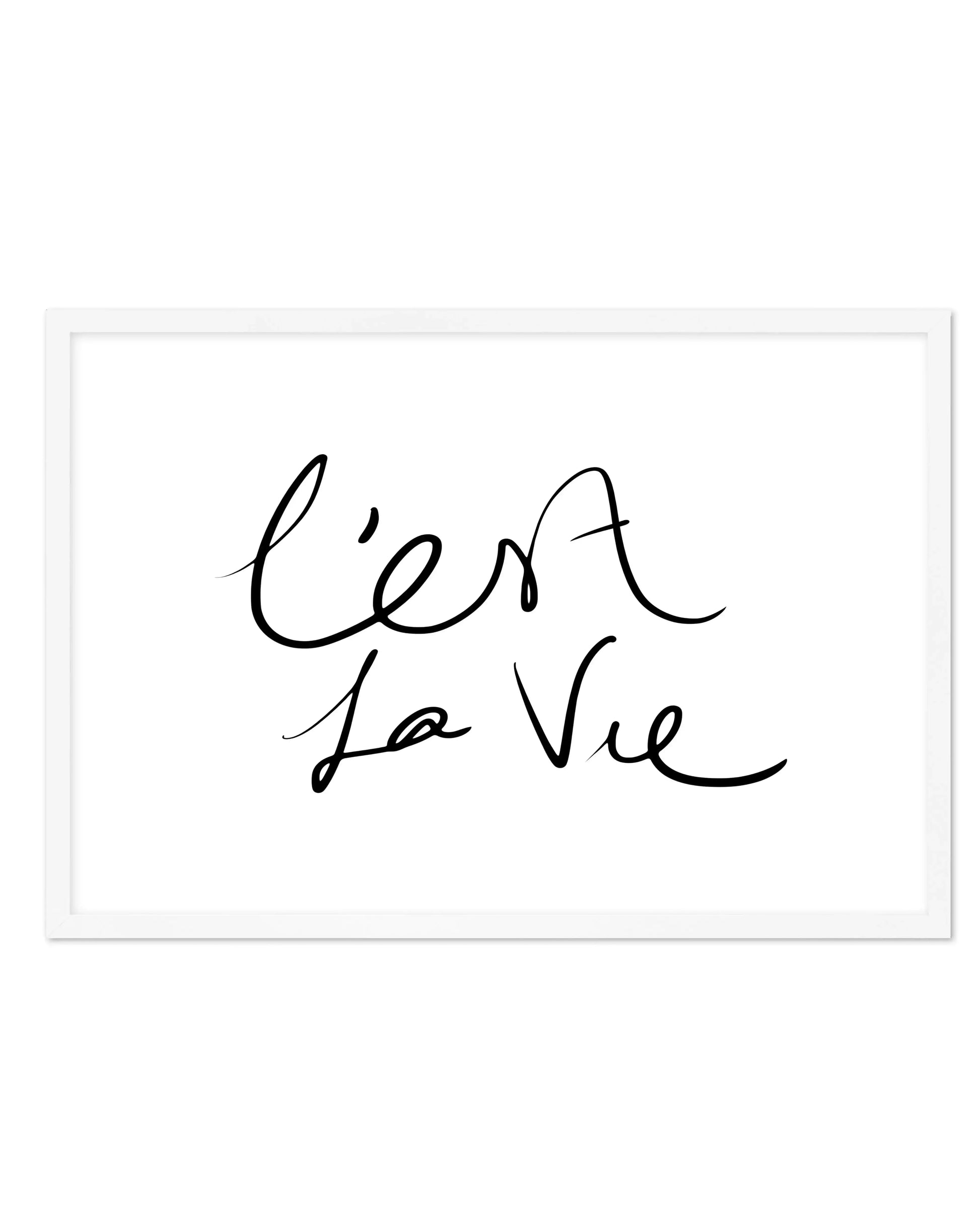 C'est La Vie B&W Art Print-PRINT-Olive et Oriel-Olive et Oriel-A5 | 5.8" x 8.3" | 14.8 x 21cm-White-With White Border-Buy-Australian-Art-Prints-Online-with-Olive-et-Oriel-Your-Artwork-Specialists-Austrailia-Decorate-With-Coastal-Photo-Wall-Art-Prints-From-Our-Beach-House-Artwork-Collection-Fine-Poster-and-Framed-Artwork