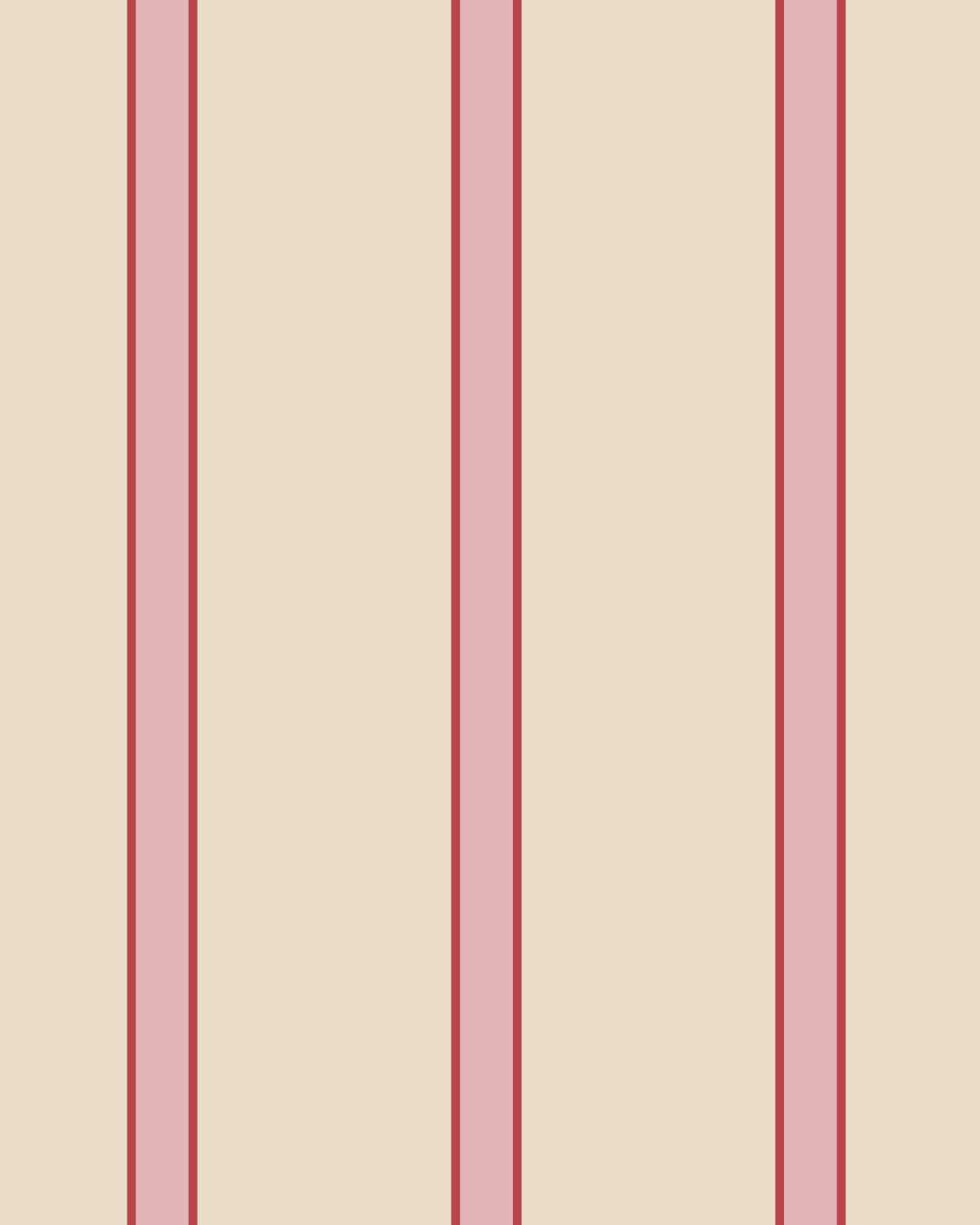 Blush Pink and Red Cabana Stripe wallpaper pattern