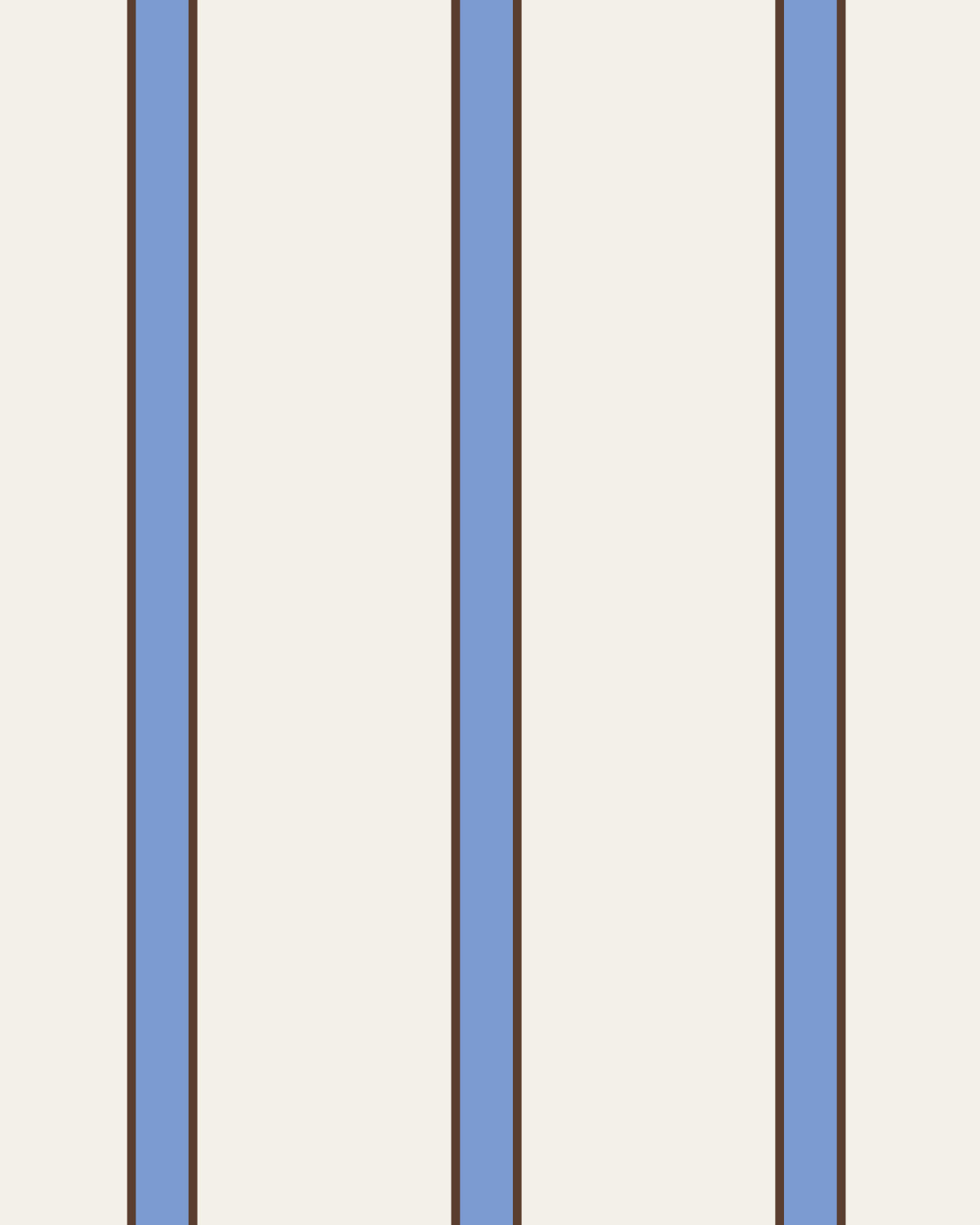 Cornflower Blue and Brown Cabana Stripe wallpaper pattern