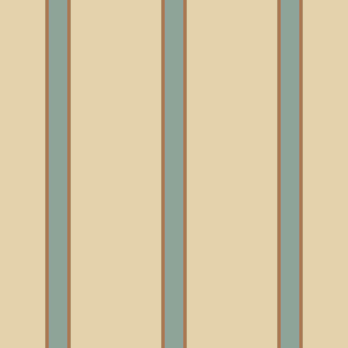 Eucalyptus Green and Tan Cabana Stripe repeating design tile