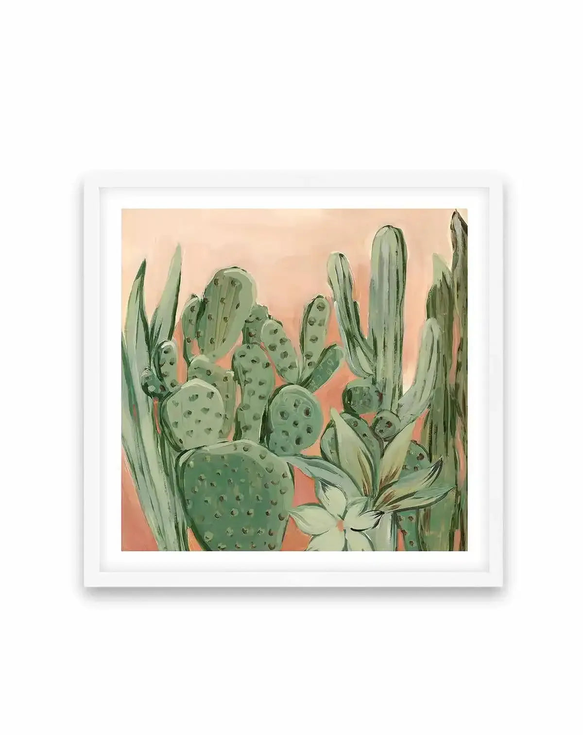 Cactus Square Art Print from Olive et Oriel where you can shop wallpaper and artworks online