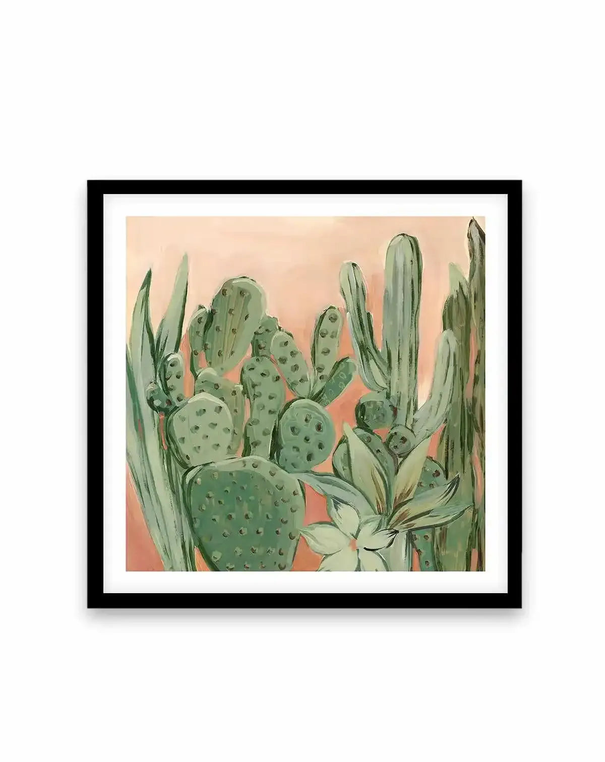 Cactus Square Art Print from Olive et Oriel where you can shop wallpaper and artworks online