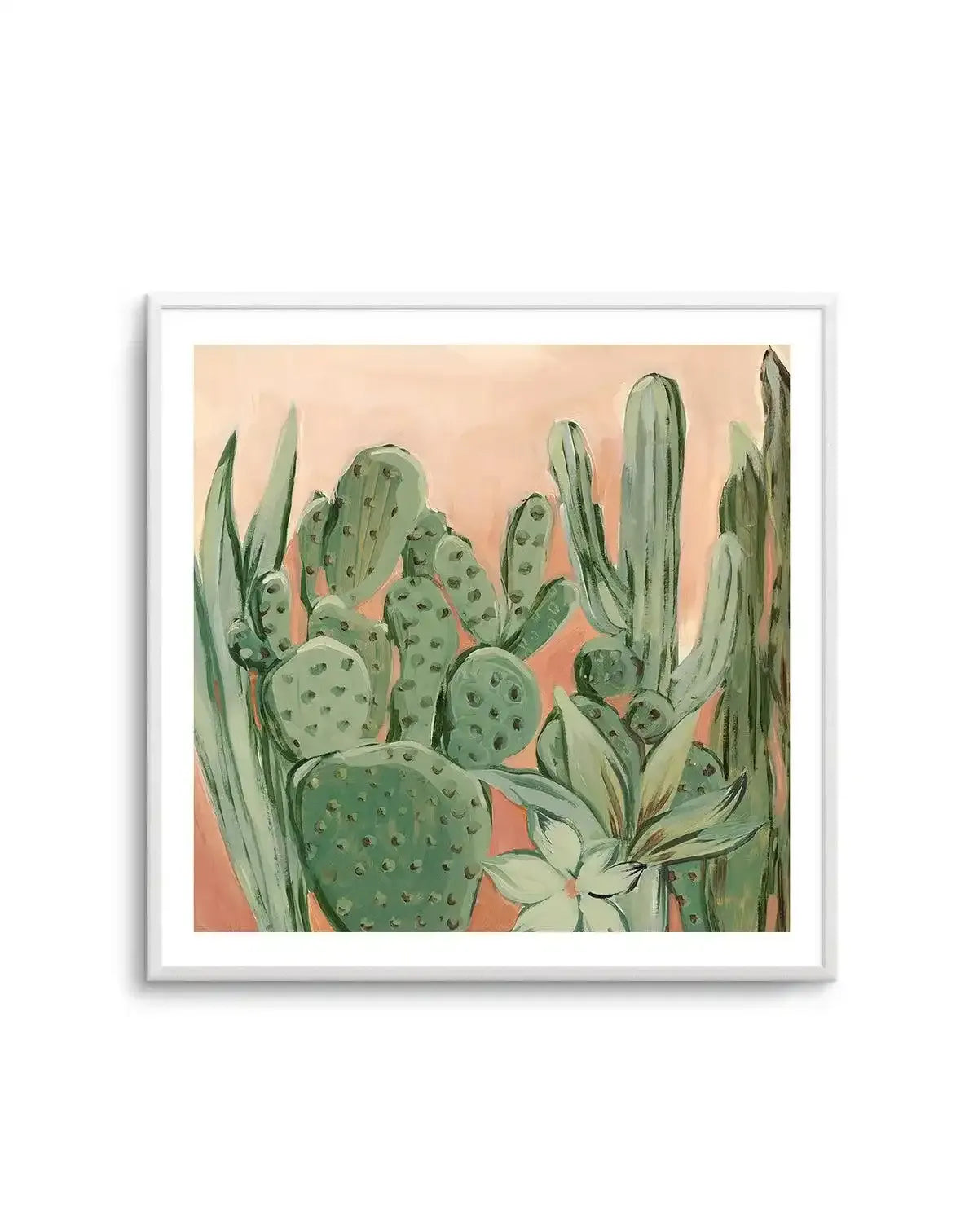 Cactus Square Art Print from Olive et Oriel where you can shop wallpaper and artworks online
