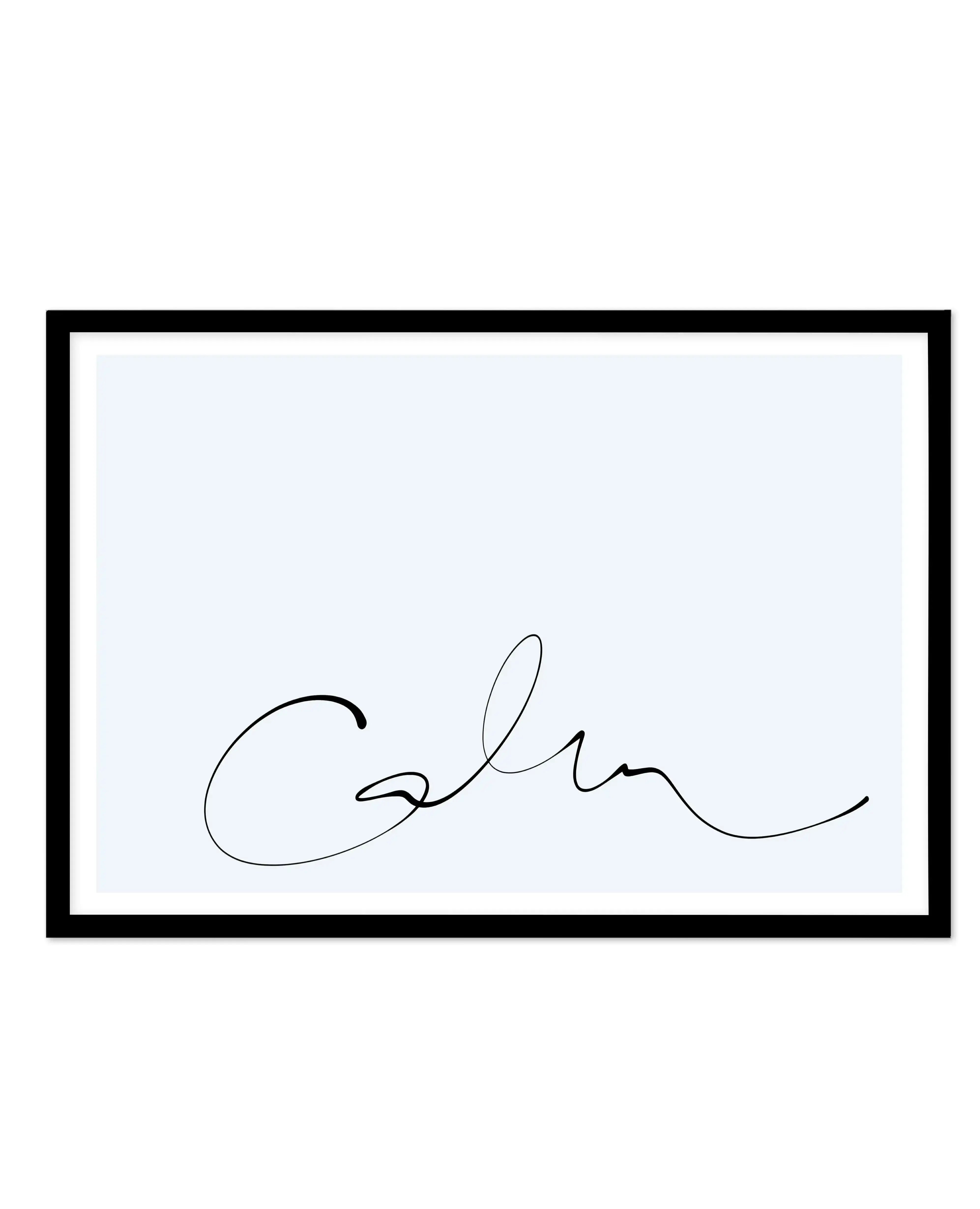 Calm | 2 Colour Options Art Print-PRINT-Olive et Oriel-Olive et Oriel-A5 | 5.8" x 8.3" | 14.8 x 21cm-Black-With White Border-Buy-Australian-Art-Prints-Online-with-Olive-et-Oriel-Your-Artwork-Specialists-Austrailia-Decorate-With-Coastal-Photo-Wall-Art-Prints-From-Our-Beach-House-Artwork-Collection-Fine-Poster-and-Framed-Artwork