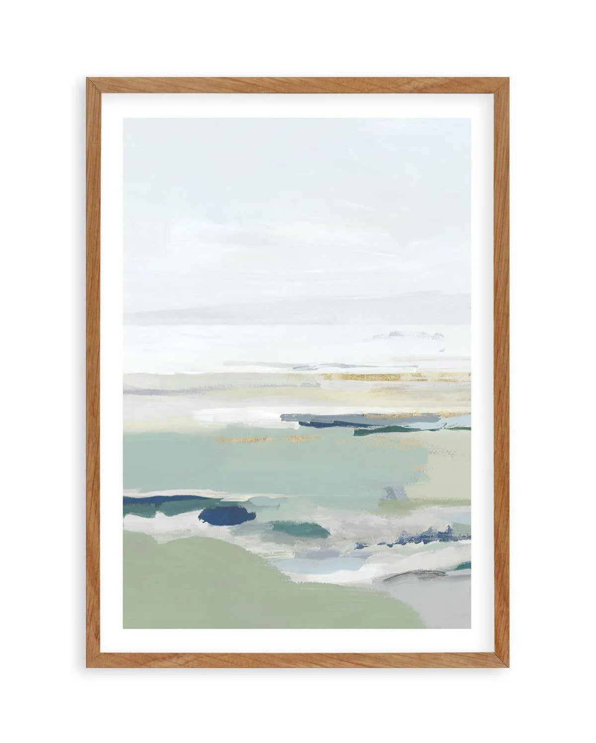 Calm Green Art Print-PRINT-Order sage mint green framed abstract painting wall art prints online with Olive et Oriel Australia