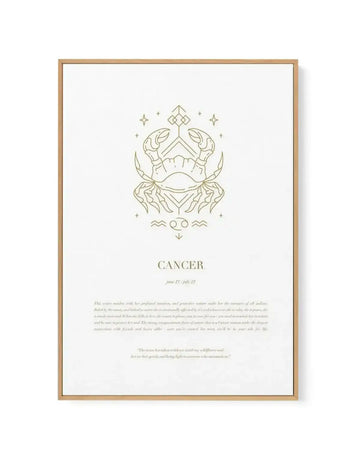 Cancer | Celestial Zodiac | Framed Canvas Art Print art print