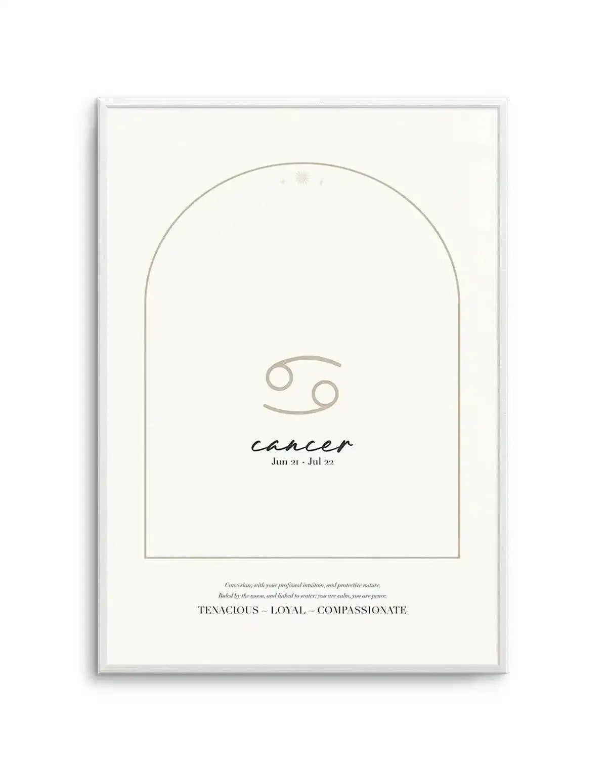 Cancer Star Sign Art Print-PRINT-Olive et Oriel-Olive et Oriel-A4 | 8.3" x 11.7" | 21 x 29.7cm-Unframed Art Print-With White Border-Buy-Australian-Art-Prints-Online-with-Olive-et-Oriel-Your-Artwork-Specialists-Austrailia-Decorate-With-Coastal-Photo-Wall-Art-Prints-From-Our-Beach-House-Artwork-Collection-Fine-Poster-and-Framed-Artwork