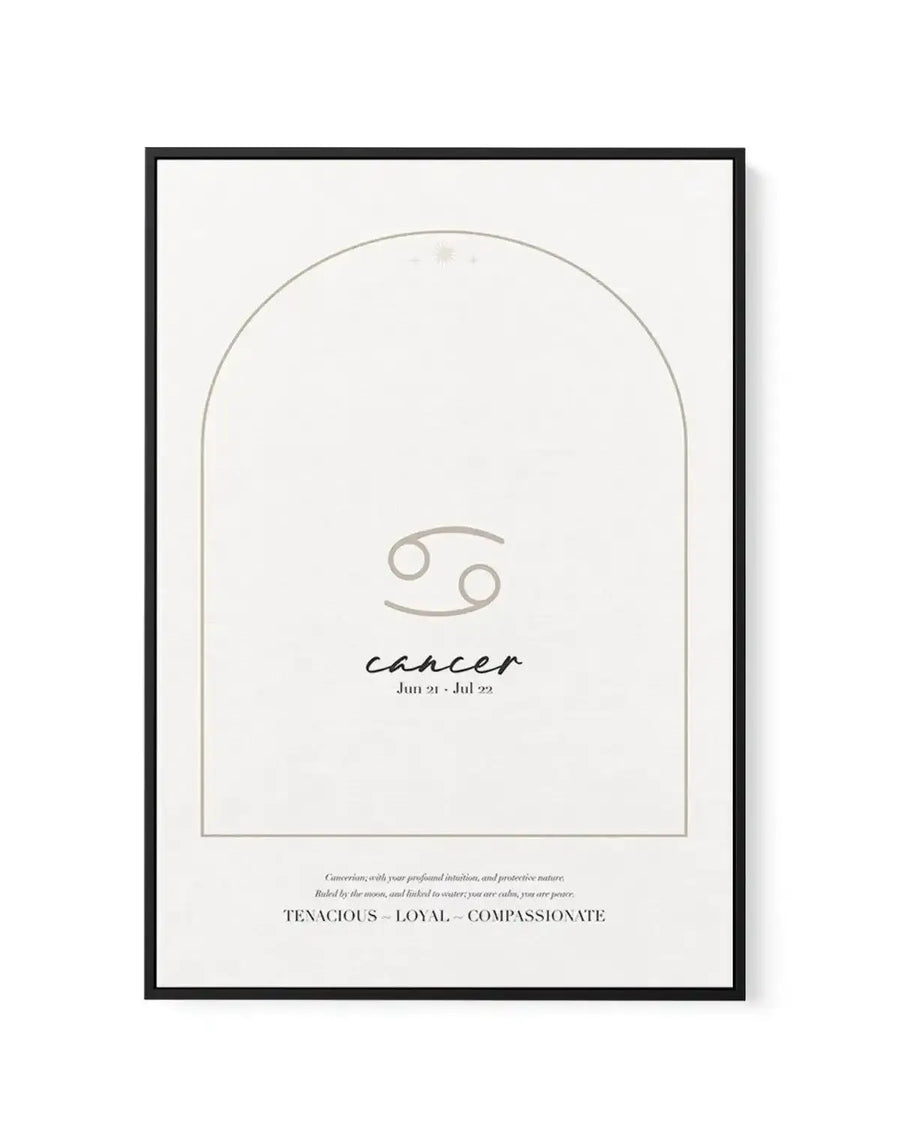 Cancer Star Sign | Framed Canvas-CANVAS-You can shop wall art online with Olive et Oriel for everything from abstract art to fun kids wall art. Our beautiful modern art prints and canvas art are available from large canvas prints to wall art paintings and our proudly Australian artwork collection offers only the highest quality framed large wall art and canvas art Australia - You can buy fashion photography prints or Hampton print posters and paintings on canvas from Olive et Oriel and have them