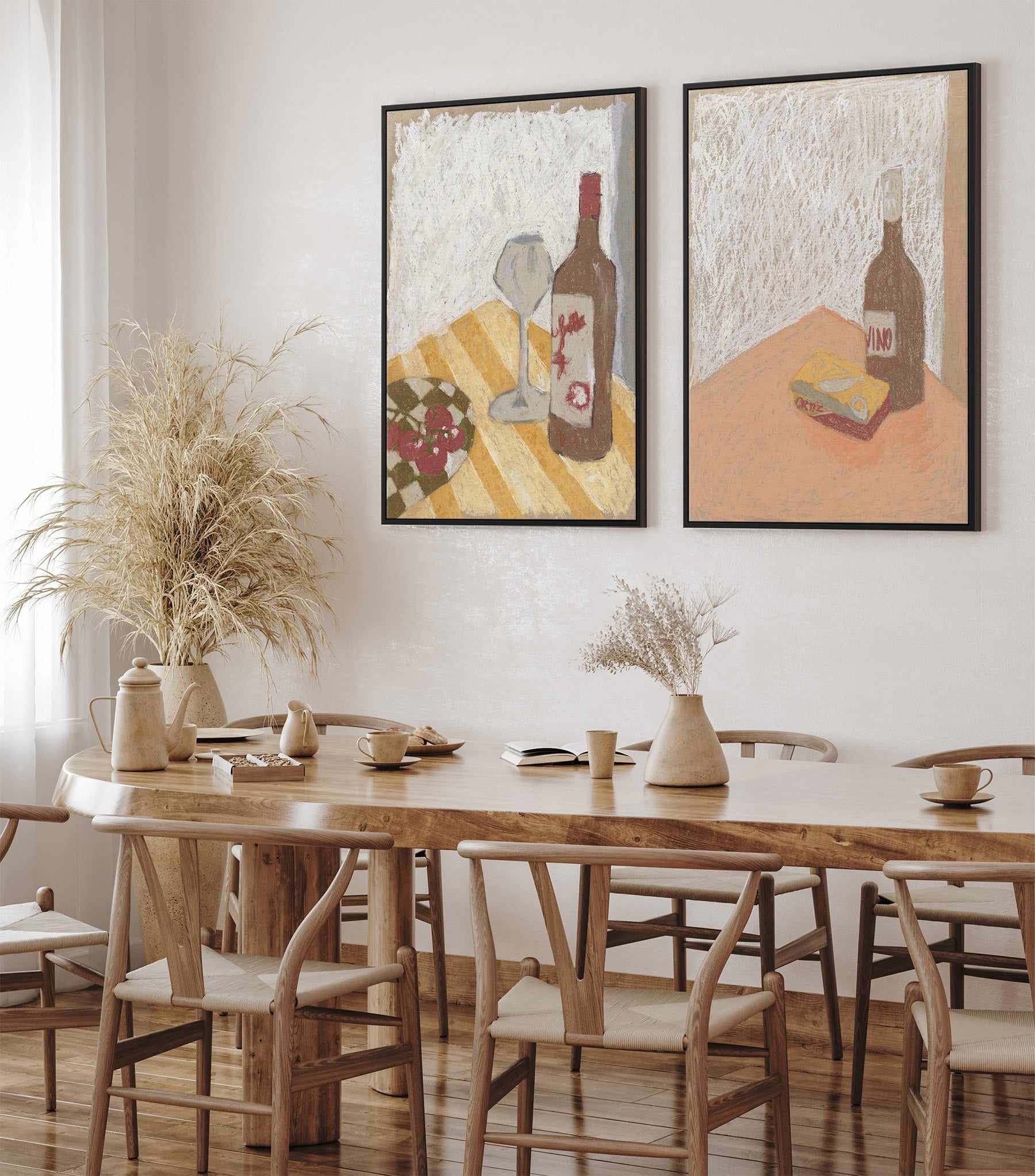 Tomatoes and Wine | Framed Canvas Art Print from Olive et Oriel where you can shop wallpaper and artworks online