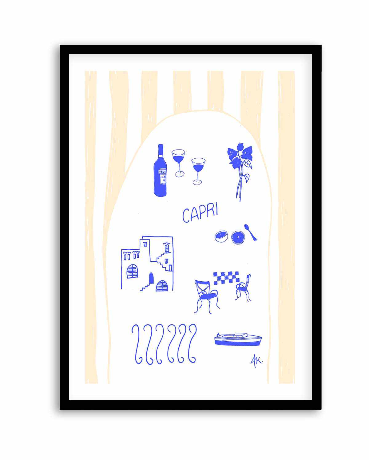 Capri Deep Blue by Anne Korako | Art Print