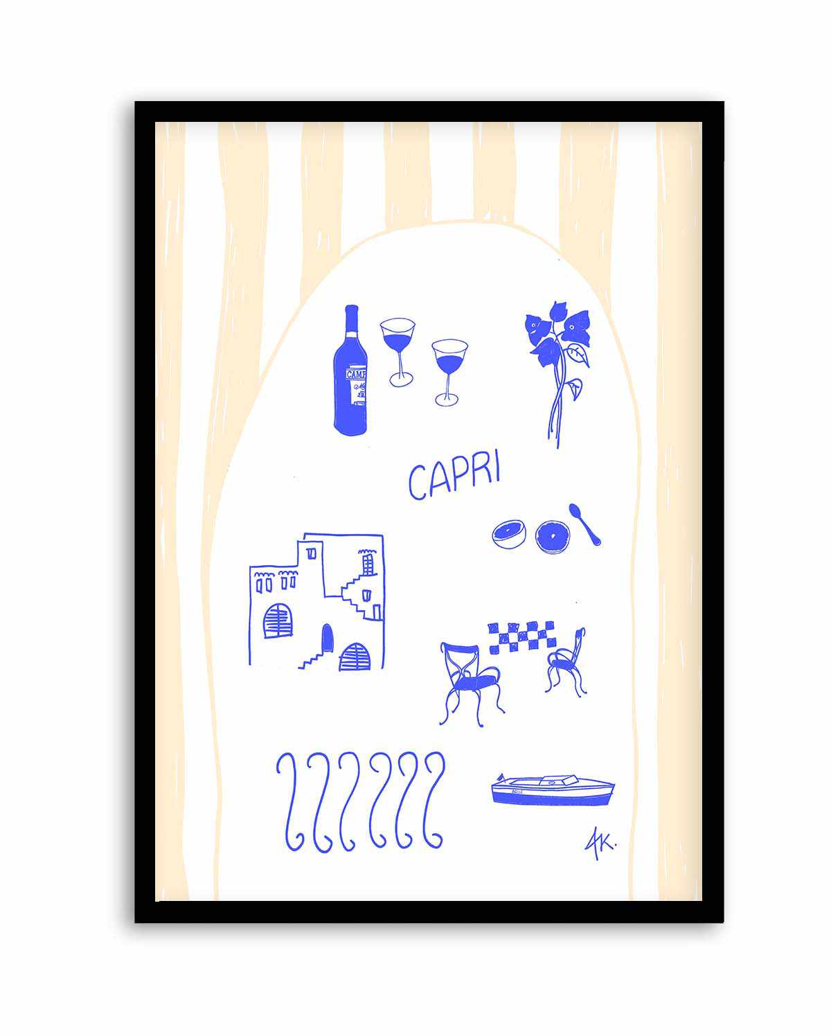 Capri Deep Blue by Anne Korako | Art Print