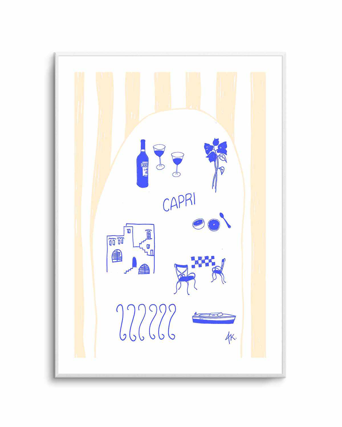 Capri Deep Blue by Anne Korako | Art Print