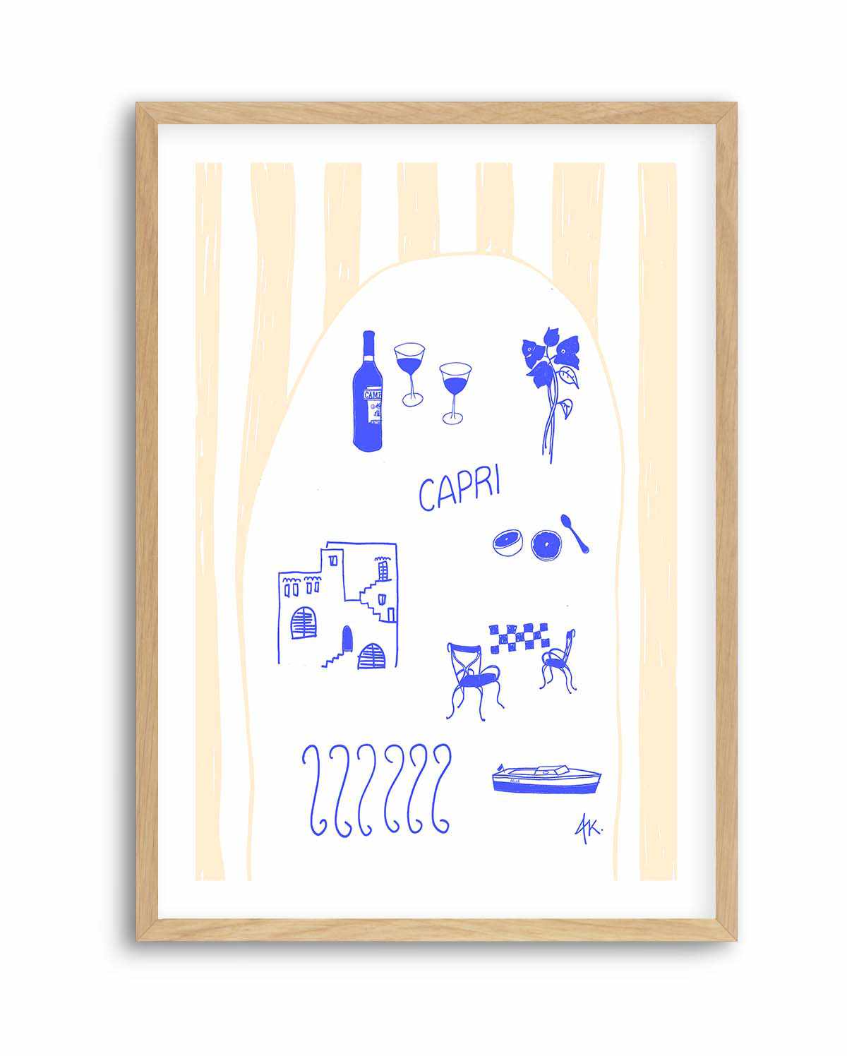 Capri Deep Blue by Anne Korako | Art Print