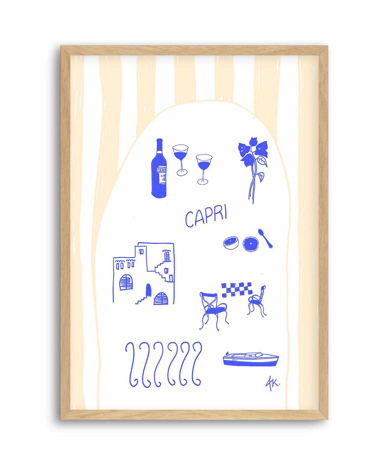 Capri Deep Blue by Anne Korako | Art Print