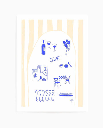 Capri Deep Blue by Anne Korako | Art Print from Olive et Oriel where you can shop wallpaper and artworks online