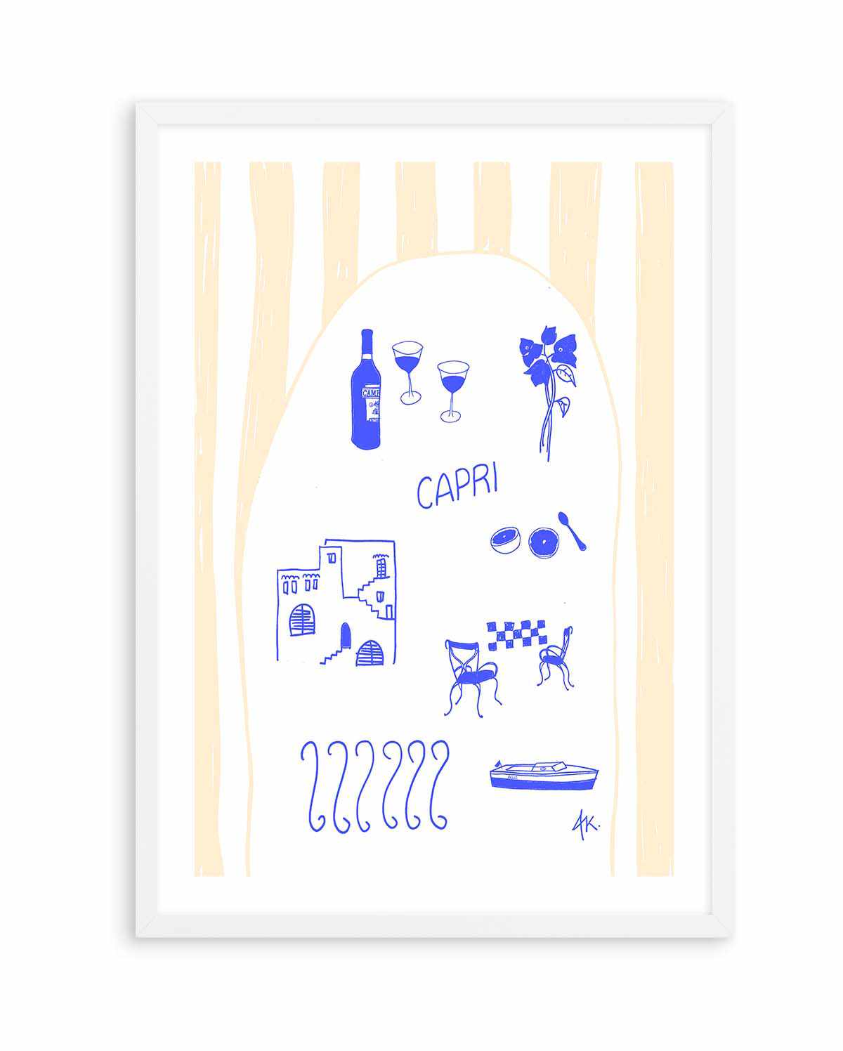 Capri Deep Blue by Anne Korako | Art Print