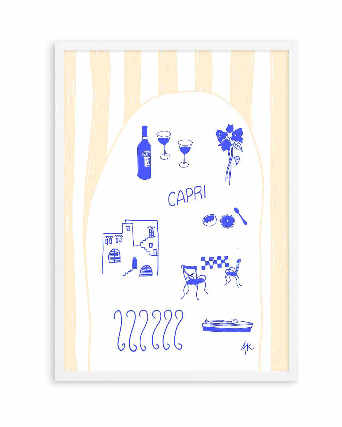 Capri Deep Blue by Anne Korako | Art Print