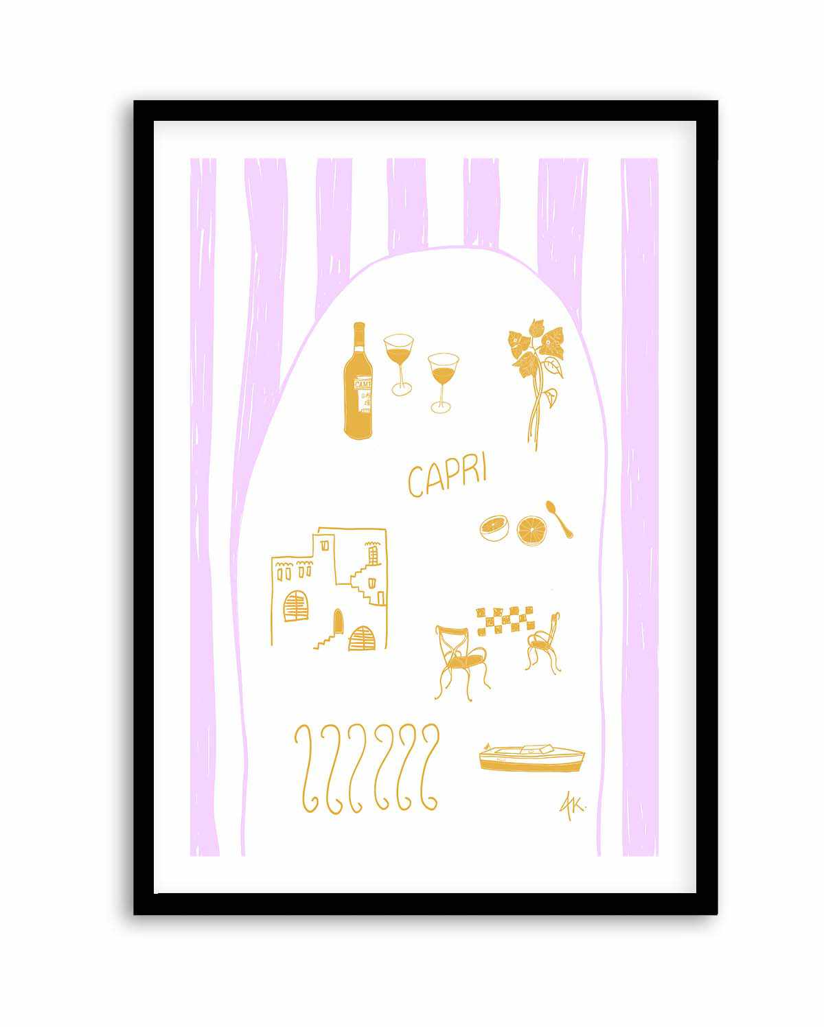 Capri Golden Purple by Anne Korako | Art Print