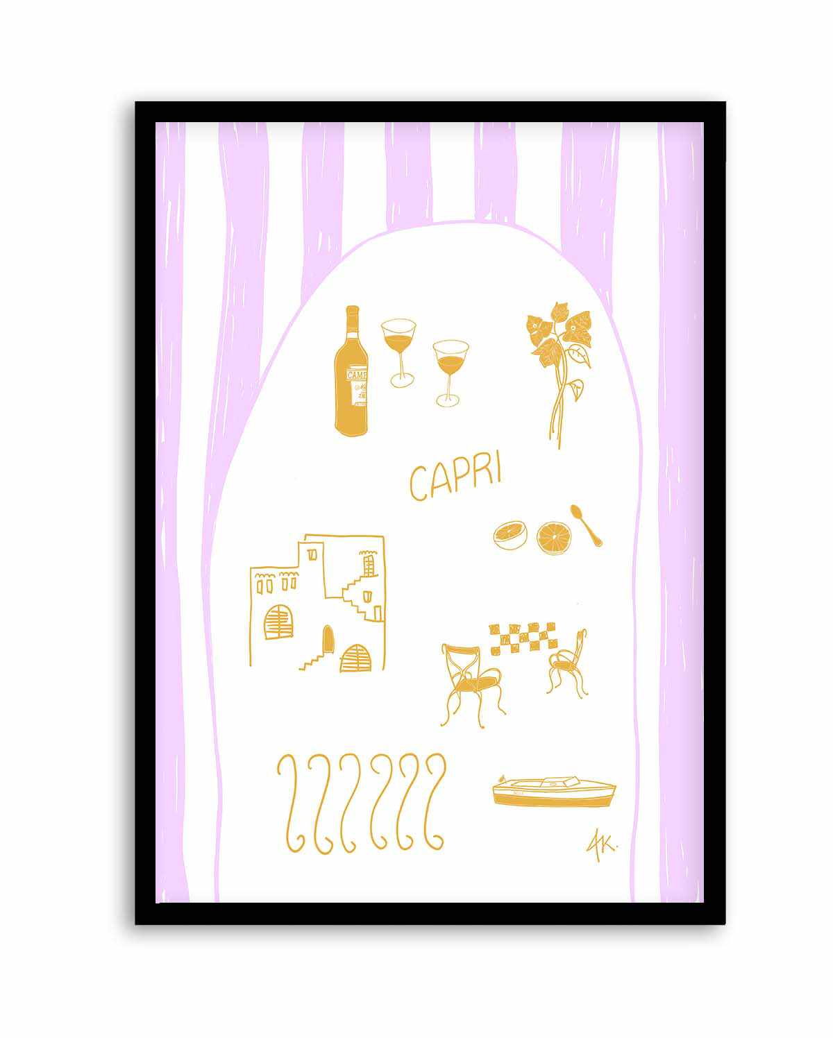 Capri Golden Purple by Anne Korako | Art Print