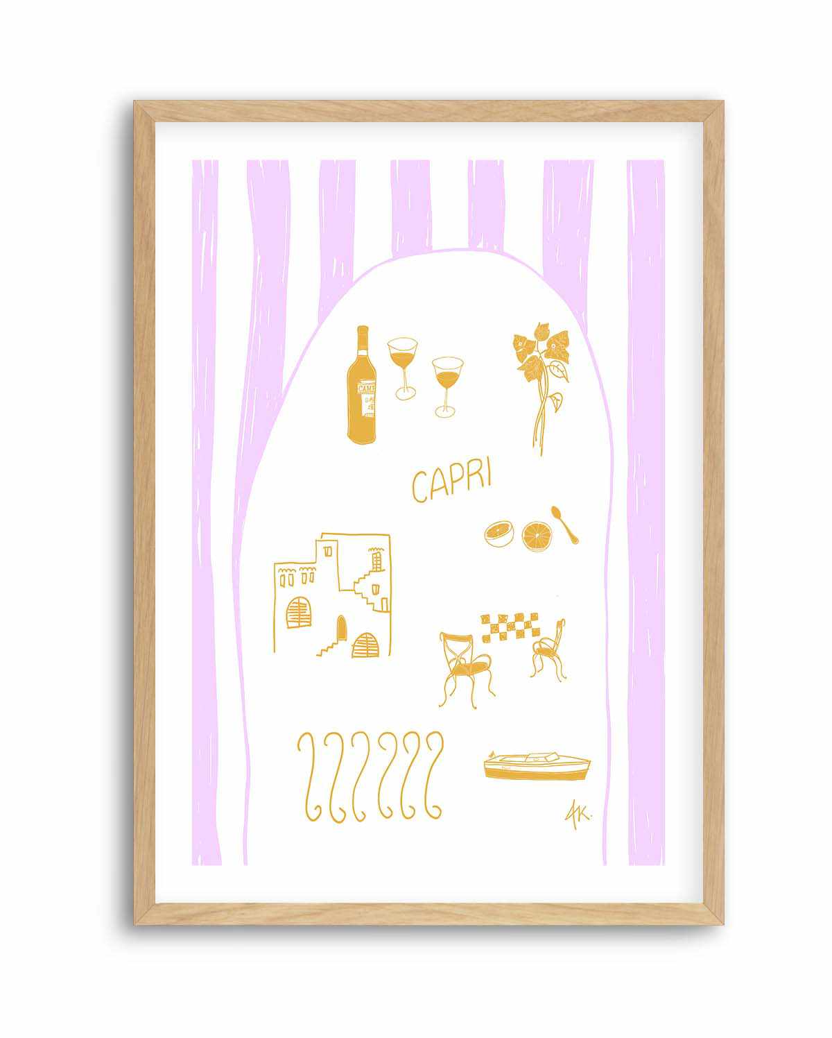 Capri Golden Purple by Anne Korako | Art Print