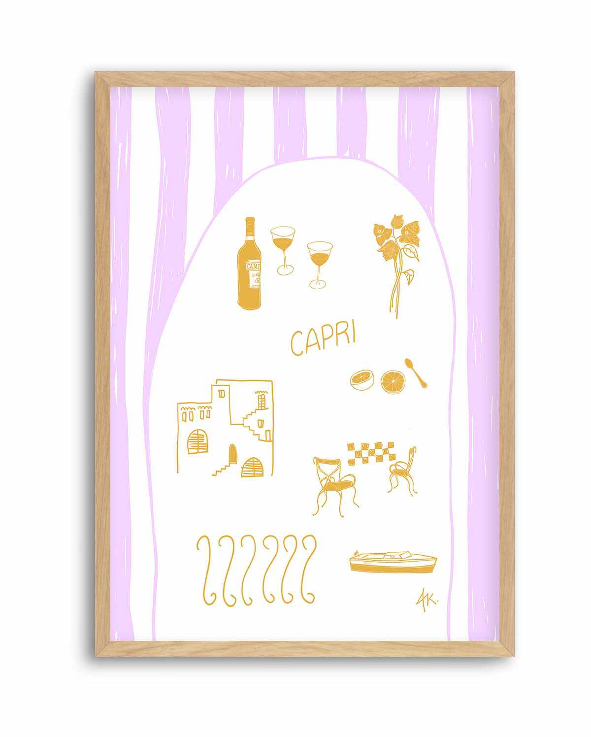 Capri Golden Purple by Anne Korako | Art Print