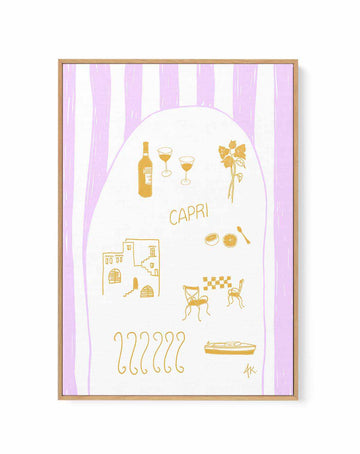 Capri Golden Purple by Anne Korako | Framed Canvas Art Print from Olive et Oriel where you can shop wallpaper and artworks online