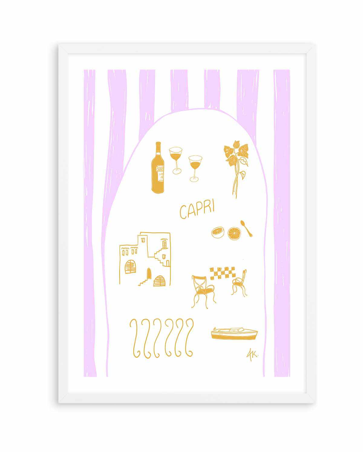 Capri Golden Purple by Anne Korako | Art Print