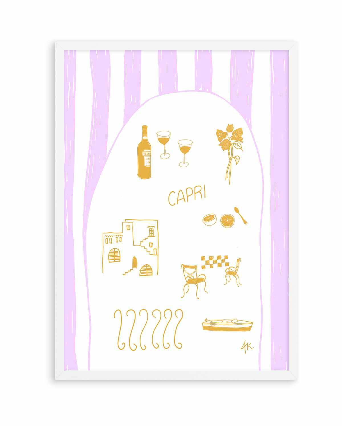 Capri Golden Purple by Anne Korako | Art Print