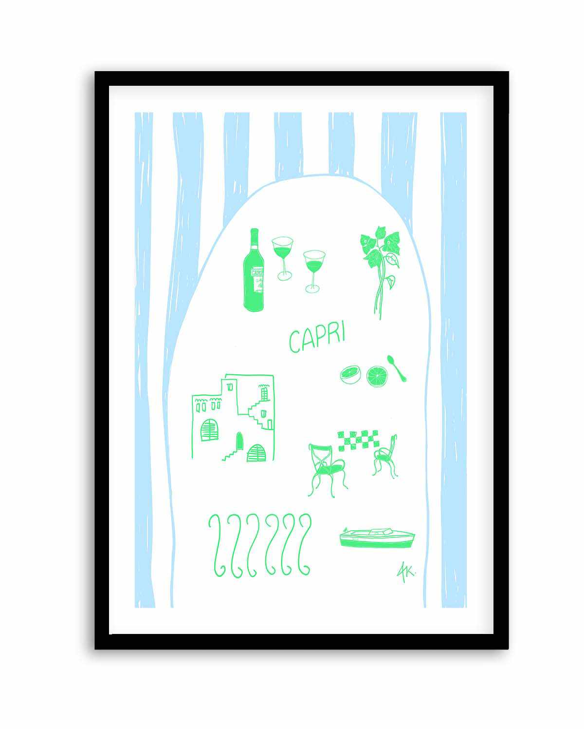 Capri Green Blue by Anne Korako | Art Print