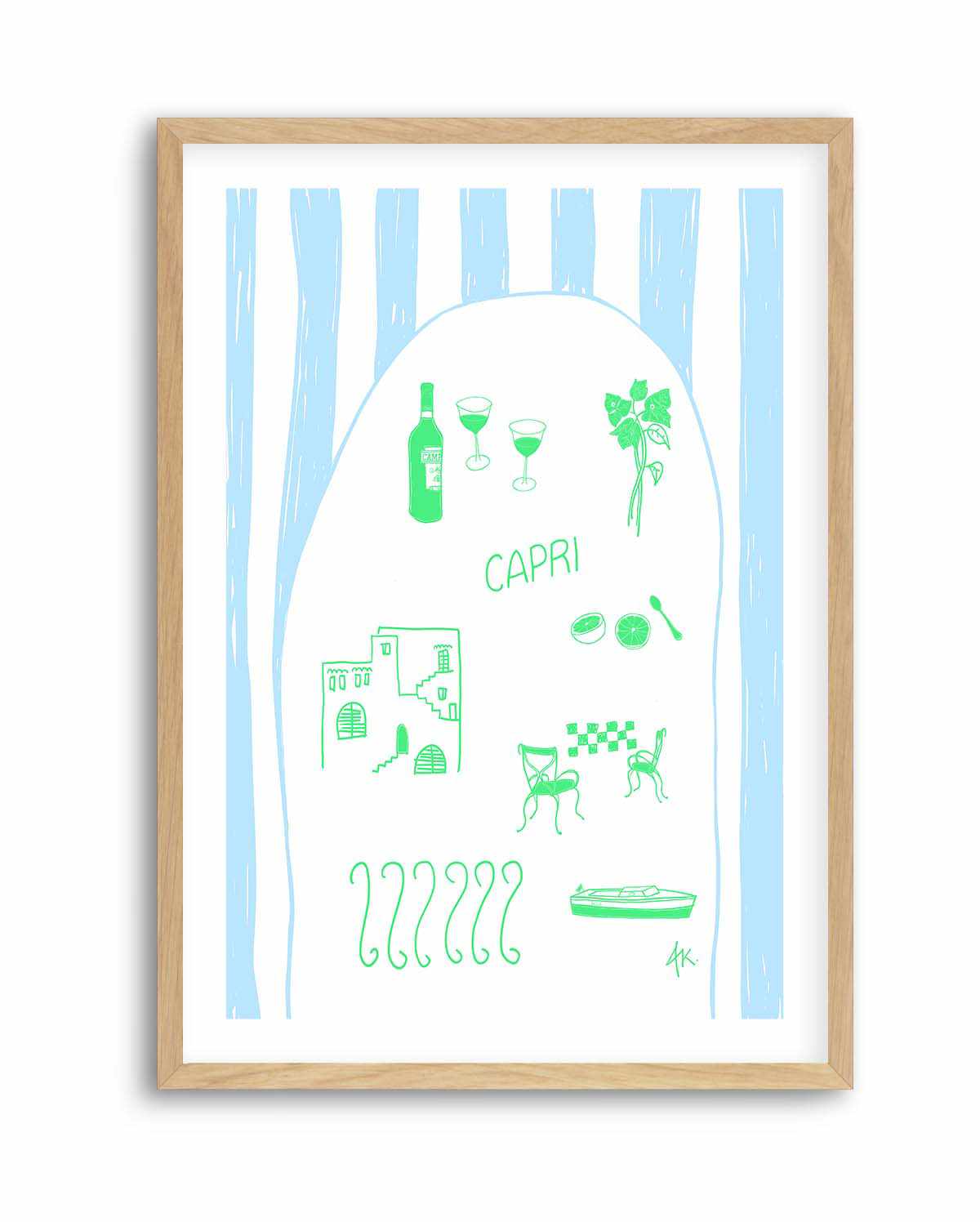 Capri Green Blue by Anne Korako | Art Print