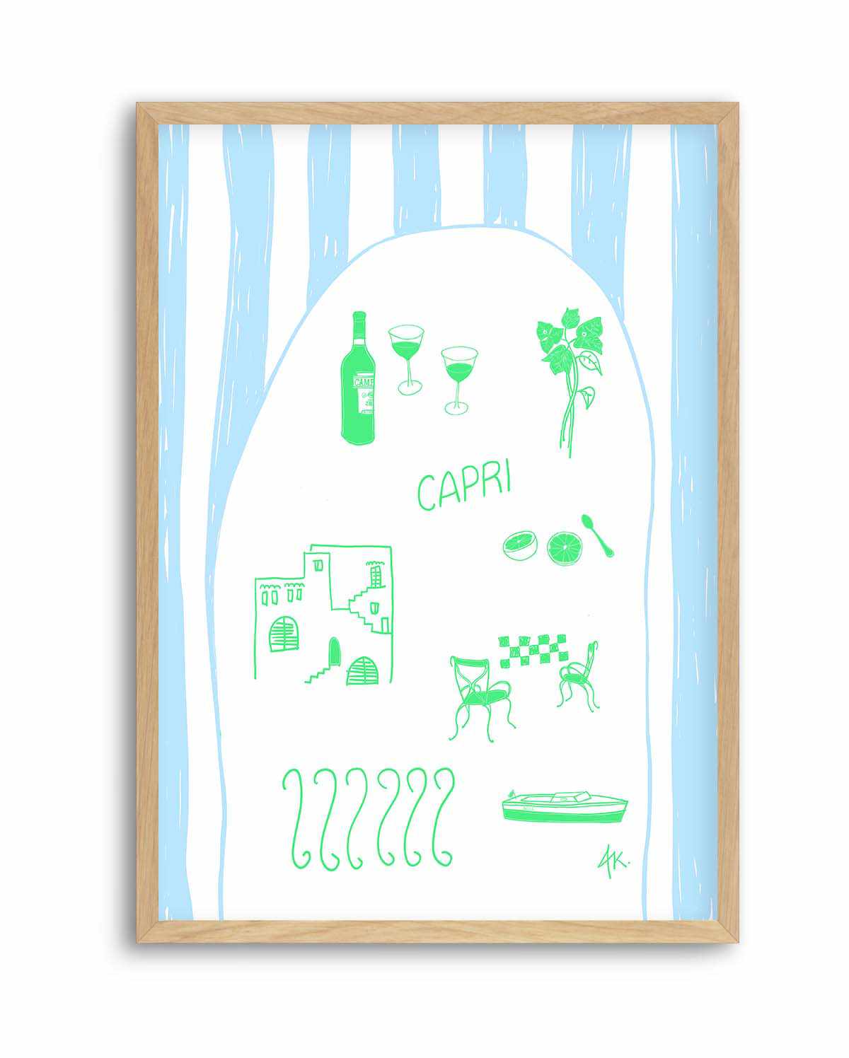 Capri Green Blue by Anne Korako | Art Print