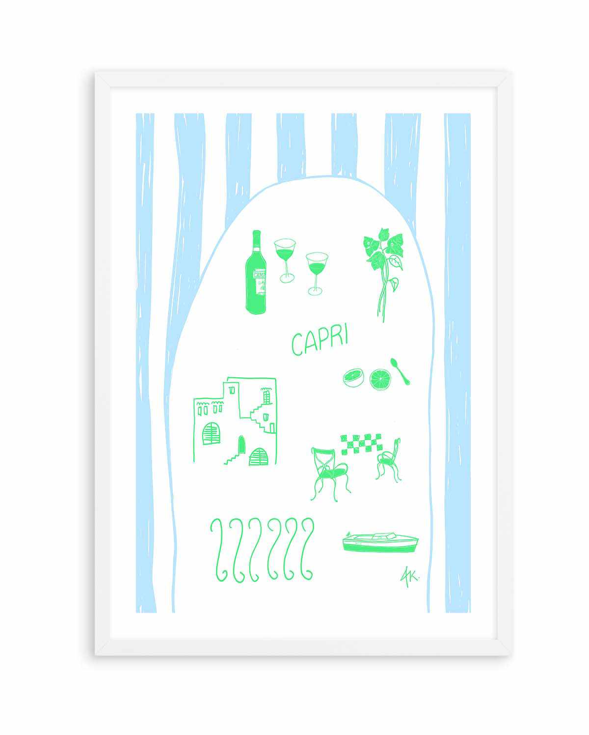 Capri Green Blue by Anne Korako | Art Print