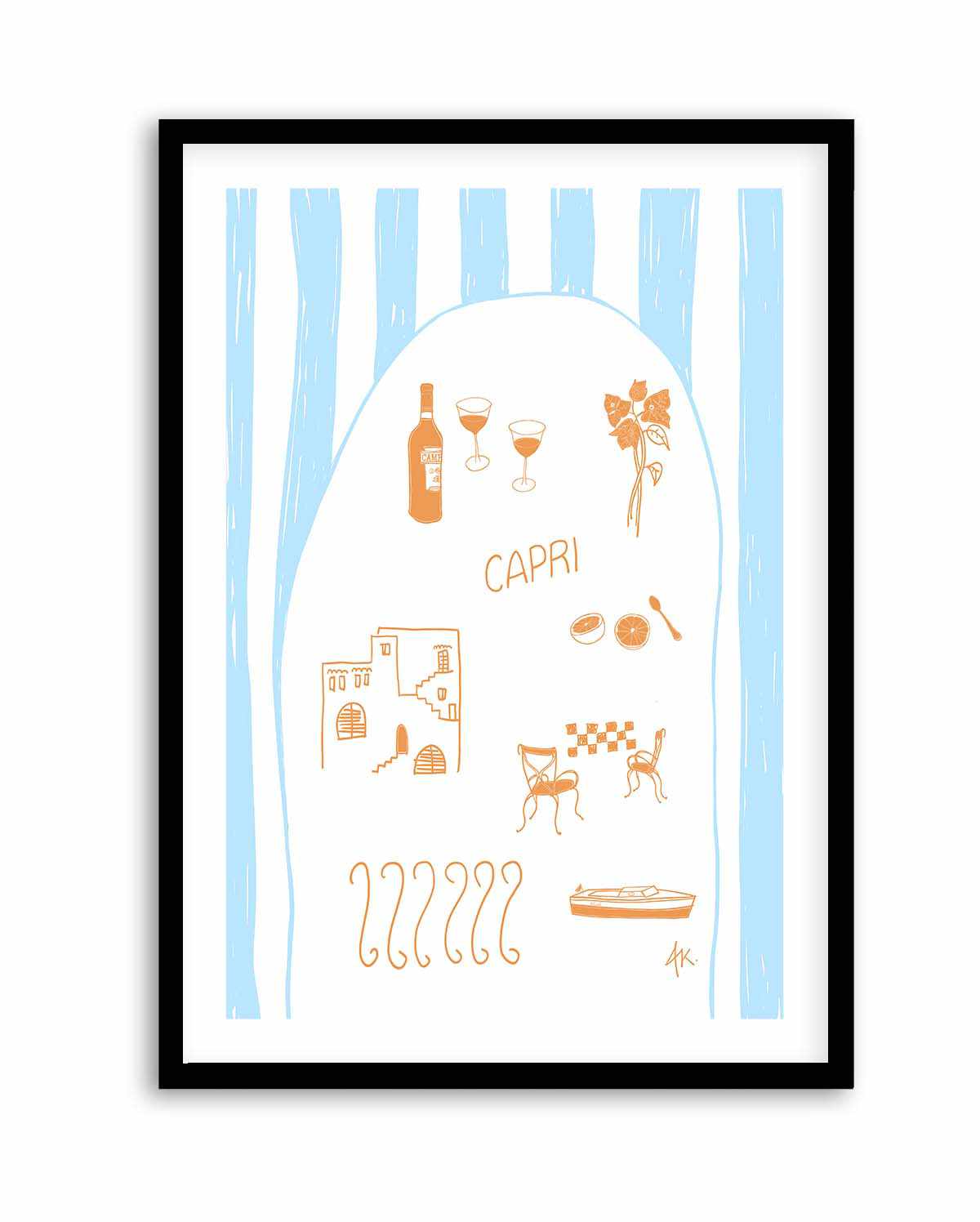 Capri Tan Blue by Anne Korako | Art Print