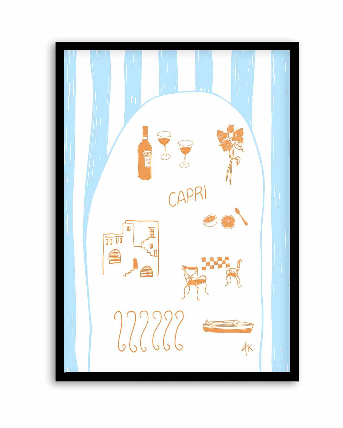 Capri Tan Blue by Anne Korako | Art Print