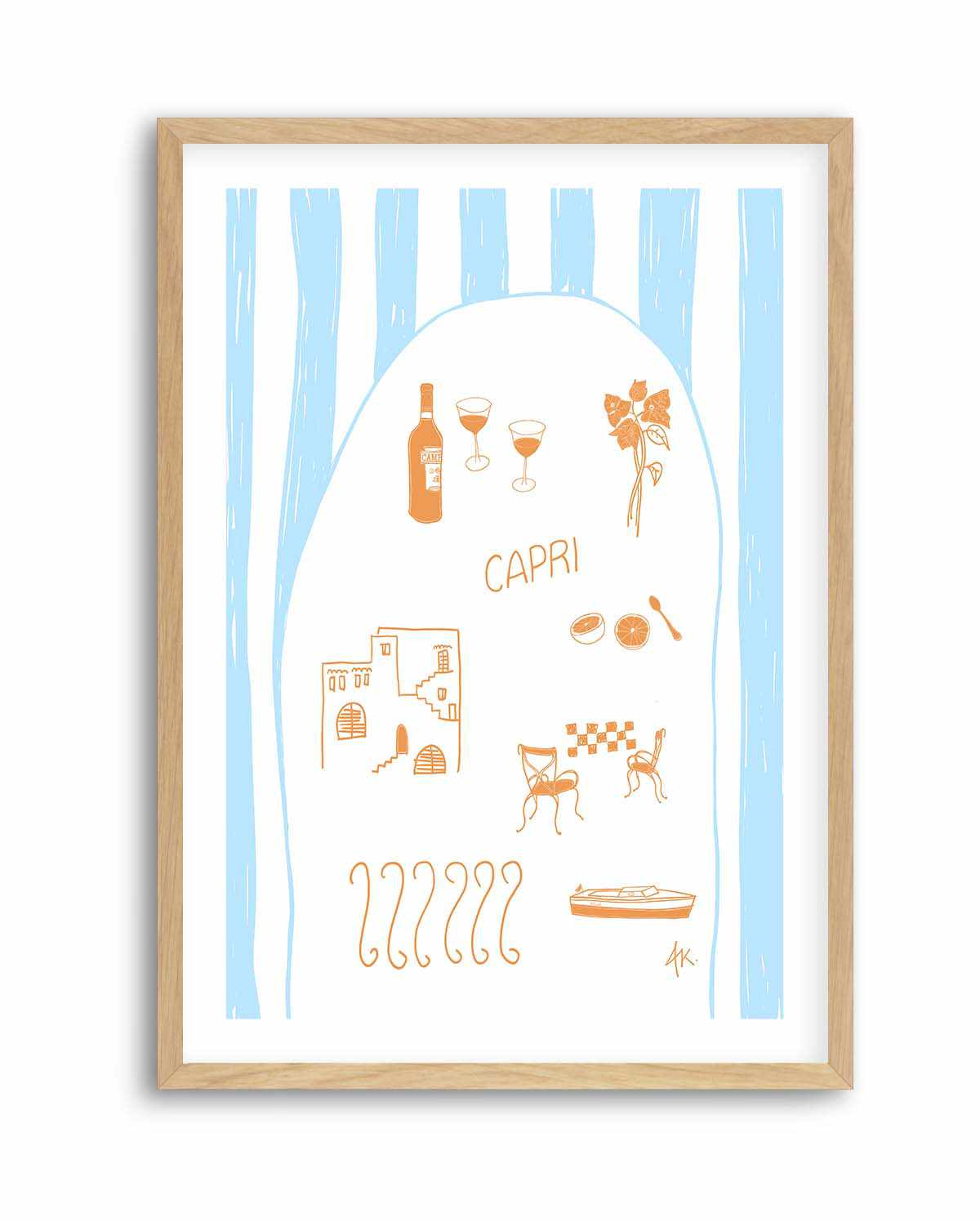 Capri Tan Blue by Anne Korako | Art Print